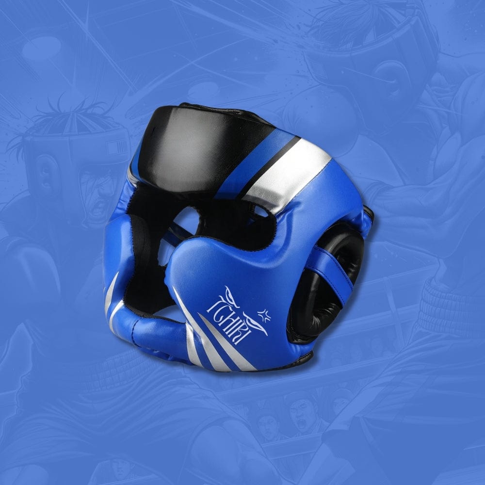 Bleu / S Casque de Boxe Thaï | Anti-chocs !